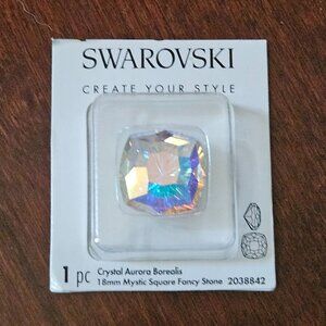SWAROVSKI CRYSTAL AURORA BOREALIS MYSTIC SQUARE REPLACMENT JEWELRY FANCY STONE